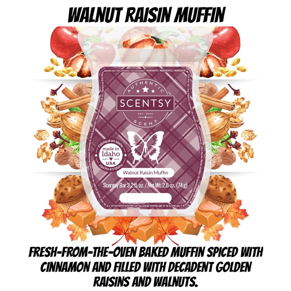 Walnut Raisin Muffin - Scentsy Wax Bar